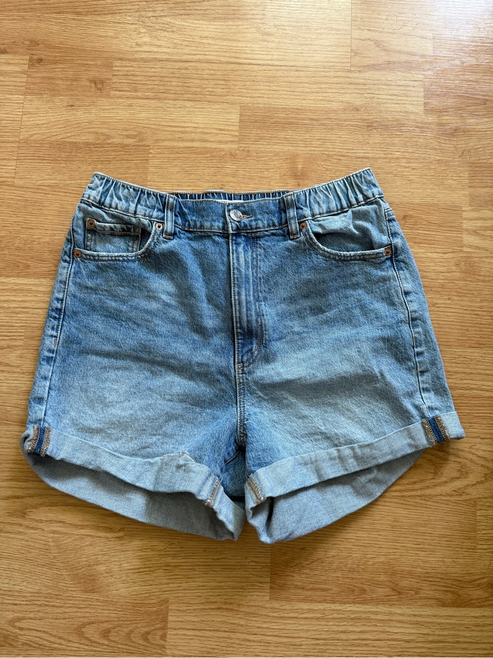 Garage Light Blue Denim Jean Shorts